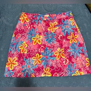 Vintage Bill Blass floral print skort Pink Tropical Women’s Size 14 Vacation